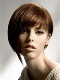 angled bob cut for short hair round face