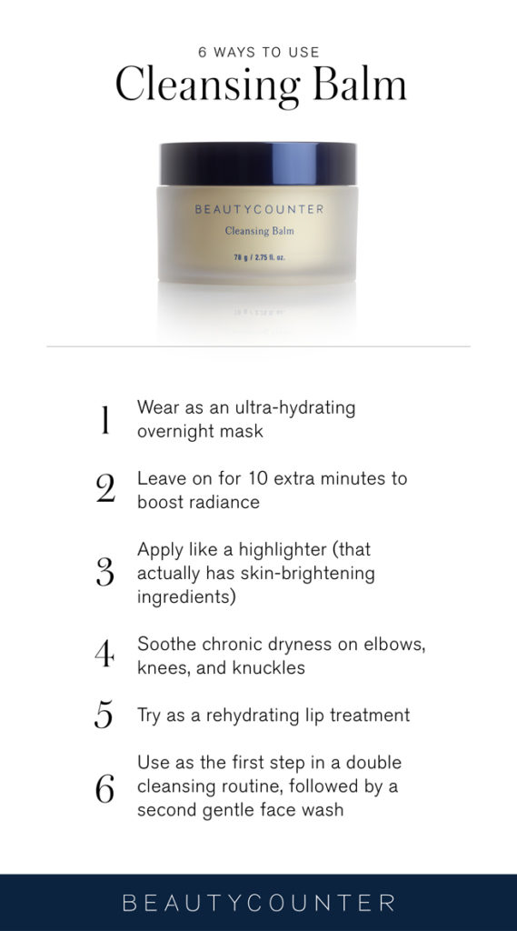 Beautycounter cleansing balm uses