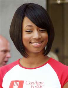 asymmetrical bob cut black woman