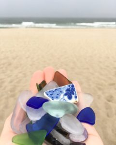 sea glass hunting