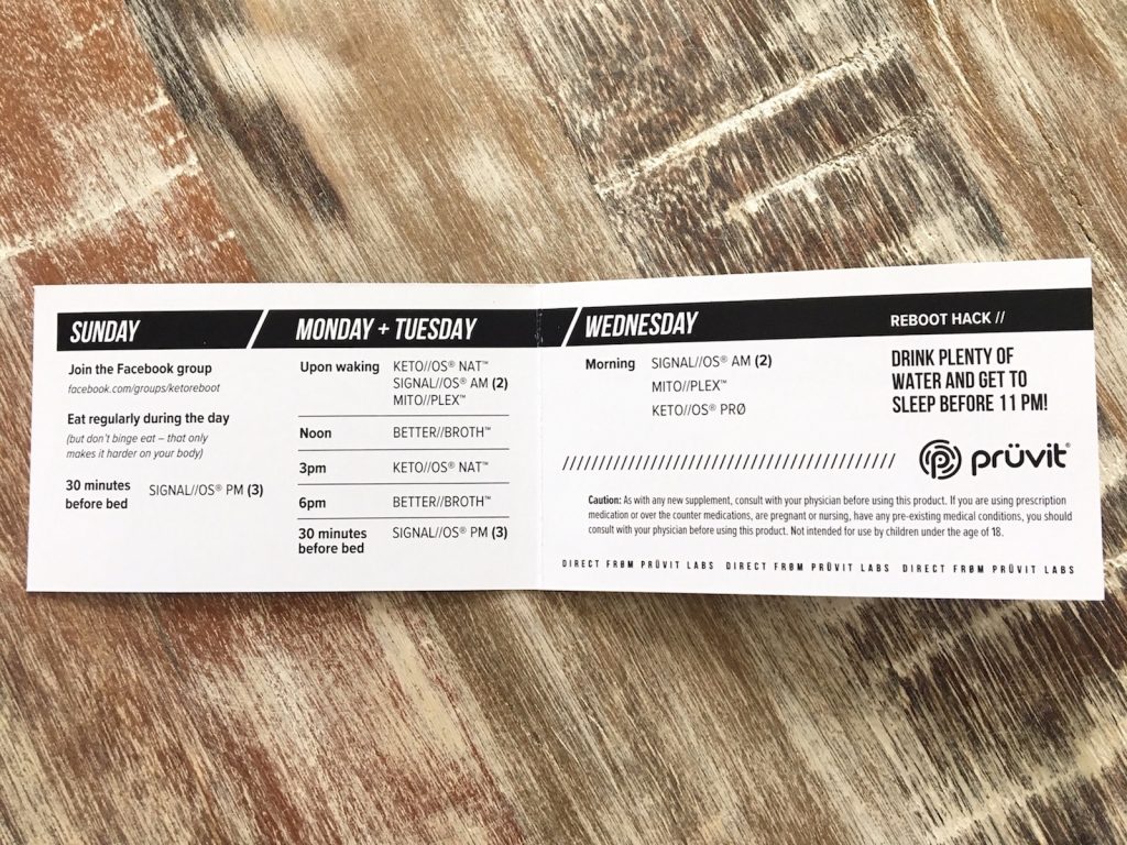 keto reboot directions