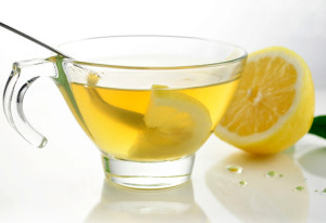Warm lemon water for skin